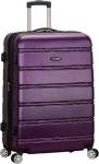 Rockland Melbourne Hardside Expandable Spinner Wheel Luggage, Purple, Checked-Medium 24-Inch