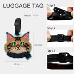 Luggage Tags for Suitcases – Cute Maine Coon Cat Travel ID Tag, Soft Silicone Animal Bag Tag for Kids, Teens & Adults, Perfect for Backpacks, Gym Bags, Pet Carriers & Family Trips