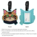 Luggage Tags for Suitcases – Cute Maine Coon Cat Travel ID Tag, Soft Silicone Animal Bag Tag for Kids, Teens & Adults, Perfect for Backpacks, Gym Bags, Pet Carriers & Family Trips