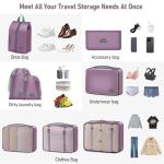 8 Set Packing Cubes for Travel Suitcase Organizer Bags Luggage Packing Cubes Set Travel Essentials Accessories Gifts for Women