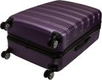 Rockland Melbourne Hardside Expandable Spinner Wheel Luggage, Purple, Checked-Medium 24-Inch