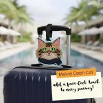 Luggage Tags for Suitcases – Cute Maine Coon Cat Travel ID Tag, Soft Silicone Animal Bag Tag for Kids, Teens & Adults, Perfect for Backpacks, Gym Bags, Pet Carriers & Family Trips
