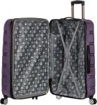 Rockland Melbourne Hardside Expandable Spinner Wheel Luggage, Purple, Checked-Medium 24-Inch