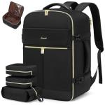 LOVEVOOK 40L Large Travel Backpack for Women, Flight Approved, Waterproof, TSA Compliant, Fits 17.3'' Laptop, 17 Pockets, 3 Packing Cubes