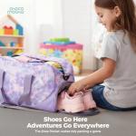 Choco Mocha Duffle Bag Kids Girls - Overnight Bags with Toiletry Bag for Weekender Travel Gym, Christmas Gifts for Girl Kid, Leopard Pink