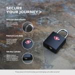 UP Security TSA Locks for Luggage with Keys, Travel Luggage Locks TSA Approved 4 Pack, Small Padlock with Key, Keyed Alike Mini Padlock for Suitcase, Backpack, Bag, Zipper, Case, Box, Small Locker