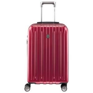 DELSEY PARIS Titanium Hardside Expandable Luggage with Spinner Wheels Carry-On Luggage, Black Cherry Red, Carry-On 21 Inch