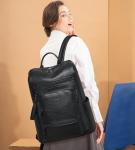 Shrrie Upgraded Large Travel Laptop Backpack with Laptop Compartmetn Fits 17 inch Laptop,Waterproof Vegan Leather Computer Backpack for Women and Men Work Business College