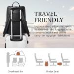 Shrrie Upgraded Large Travel Laptop Backpack with Laptop Compartmetn Fits 17 inch Laptop,Waterproof Vegan Leather Computer Backpack for Women and Men Work Business College