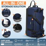 Fanwoli 30'' Large Rolling Duffel Bag with Wheels - No-Sag Design for Heavy Loads, 100L Waterproof Foldable Luggage w/Hidden Backpack Straps & Waist Support Compartment, Lightweight Travel & Gym