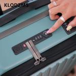 KLQDZMS Cabin Suitcase 20 Inches Multi-function USB Charging Boarding Box Front Opening Trolley Case Carry-on Travel Luggage