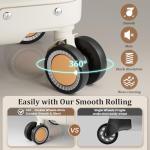 Joyway 20 Inch Carry On Luggage Airline Approved, PP Hardside Carry On Suitcase with Spinner Wheels and TSA Lock, Lightweight Luggage with Anti-Collision Corner (White, 20 Inch)