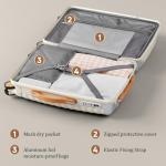 Joyway 20 Inch Carry On Luggage Airline Approved, PP Hardside Carry On Suitcase with Spinner Wheels and TSA Lock, Lightweight Luggage with Anti-Collision Corner (White, 20 Inch)