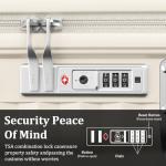 Joyway 20 Inch Carry On Luggage Airline Approved, PP Hardside Carry On Suitcase with Spinner Wheels and TSA Lock, Lightweight Luggage with Anti-Collision Corner (White, 20 Inch)