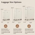 Joyway 20 Inch Carry On Luggage Airline Approved, PP Hardside Carry On Suitcase with Spinner Wheels and TSA Lock, Lightweight Luggage with Anti-Collision Corner (White, 20 Inch)