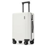 Ruausine 20 Inch Carry-on Luggage, 22x14x9 Airline Approved Carry on Luggage, Hard Shell Small Rolling Carry on Suitcase with Spinner Wheels TSA Approved for Travel (White, 20 IN)