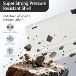 Ruausine 20 Inch Carry-on Luggage, 22x14x9 Airline Approved Carry on Luggage, Hard Shell Small Rolling Carry on Suitcase with Spinner Wheels TSA Approved for Travel (White, 20 IN)