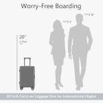 Ruausine 20 Inch Carry-on Luggage, 22x14x9 Airline Approved Carry on Luggage, Hard Shell Small Rolling Carry on Suitcase with Spinner Wheels TSA Approved for Travel (White, 20 IN)