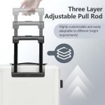 Ruausine 20 Inch Carry-on Luggage, 22x14x9 Airline Approved Carry on Luggage, Hard Shell Small Rolling Carry on Suitcase with Spinner Wheels TSA Approved for Travel (White, 20 IN)