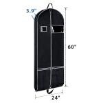 Zilink Long Garment Bags for Dresses Coat Bags for Travel and Storage 60 inches Gusseted Suit Cover Protector for with 2 Large Mesh Pockets and 2 Carry Handles for Suit Coat, Dress, Tuxedos Set of 2