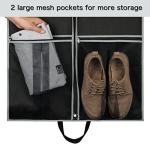 Zilink Long Garment Bags for Dresses Coat Bags for Travel and Storage 60 inches Gusseted Suit Cover Protector for with 2 Large Mesh Pockets and 2 Carry Handles for Suit Coat, Dress, Tuxedos Set of 2
