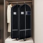 Zilink Long Garment Bags for Dresses Coat Bags for Travel and Storage 60 inches Gusseted Suit Cover Protector for with 2 Large Mesh Pockets and 2 Carry Handles for Suit Coat, Dress, Tuxedos Set of 2