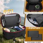 Smasrob 65L Tactical Duffle Bag Gym Bag with Backpack Straps, Wet Pocket and Detachable Dividers, Duffle Backpack for Travel, Sports and Military, Black