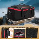 Smasrob 65L Tactical Duffle Bag Gym Bag with Backpack Straps, Wet Pocket and Detachable Dividers, Duffle Backpack for Travel, Sports and Military, Black