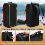 Smasrob 65L Tactical Duffle Bag Gym Bag with Backpack Straps, Wet Pocket and Detachable Dividers, Duffle Backpack for Travel, Sports and Military, Black