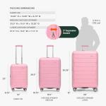 Traveler's Choice Pagosa Indestructible Hardshell Expandable Spinner Luggage, Pink, 26" Medium