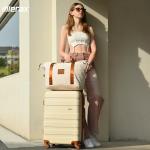 Luggage 3 Pcs ABS Hardside Luggage Sets TSA Lock Spinner Wheel Suitcases