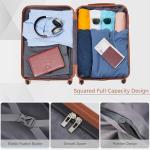 Luggage 3 Pcs ABS Hardside Luggage Sets TSA Lock Spinner Wheel Suitcases
