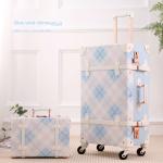 Large Capacity Vintage Suitcase 20-inch Rolling Luggage Boardable PU High Quality Suitcase Set 20/24/26 inch