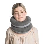 Travelon Deluxe Wrap-n-Rest Pillow, Dark Gray/Light Gray