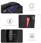 Tzowla 40L Expandable Travel Laptop Backpack for Men Women Carry on Flight Approved,Large Capacity Anti Theft Backpacks with USB/Type C Charging Port,Personal Item Bag Fit 17.3" Computer（Black