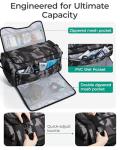 BAGSMART Rolling Duffle Bag with Wheels, Tactical Carry on Luggage, Travel Bag Gym Duffel for Men Women, Duffel with PVC Wet Pocket, Black