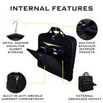 ZEGUR Suit Carry On Garment Bag for Travel & Business Trips With Shoulder Strap