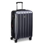 DELSEY PARIS Helium Aero Hardside Expandable Luggage with Spinner Wheels, Titanium, Checked-Medium 24 Inch