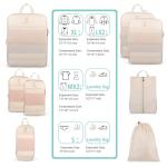 Expandable Compression Packing Cubes for Suitcases,6 Set Lightweight Compressible Travel Packing Organizer for Carry on Suitcase,Organizer Bags Set as Travel Essentials for Women