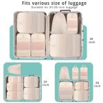 Expandable Compression Packing Cubes for Suitcases,6 Set Lightweight Compressible Travel Packing Organizer for Carry on Suitcase,Organizer Bags Set as Travel Essentials for Women