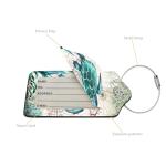 2 Pcs Luggage Tags for Suitcase, Cute Unique PU Leather Travel Bag Tag with Privacy Cover ID Label Address Card and Durable Metal Ring Suitable for Men Women Children Backpack, Turtles