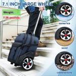 MATEIN Rolling Backpack with Wheels 17 Inch Large Roller Backpack with Combination Lock Water Resistant Anti Theft Travel Wheel