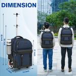 MATEIN Rolling Backpack with Wheels 17 Inch Large Roller Backpack with Combination Lock Water Resistant Anti Theft Travel Wheel