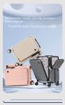 Multifunctional Carry on Suitcase Front Opening Laptop Boarding Case USB Charging Trolley Case 20 Inch ABS + PC Travel Luggage