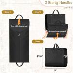 KEETDY 72" Wedding Dress Garment Bag for Travel with 4" Gusseted Long Hanging Dress Bags for Gowns for Women Garment Cover Clothes Storage for Closet, Black