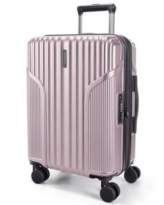 BAGSMART Carry On Luggage 22x14x9 Airline Approved, luggage with Spinner Wheels, 20 Inch Expandable Hardside Carry On Suitcase with TSA Lock Rolling Travel suitcase Carry-On, Pink Lavender
