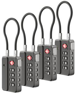 LUGGEX TSA Locks for Luggage, One-Button Reset TSA Approved Luggage Locks, Suitcase Locks, Ease of Use & Durable