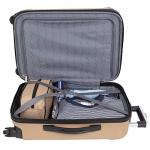 Travelers Club Midtown Hardside 4-Piece Luggage Travel Set, Tan