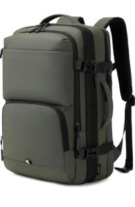 BAGOK Carry On Travel Backpack, 35L-40L Expandable Extra Large Airline Approved,Lightweight Daypack for Men and Women（Green）