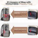 Maelstrom Travel Backpack for Women Men,Laptop Backpack Fits 15.6-17.3 Inch Laptop, Nurse/Teacher/Work Bag with Insulated Lunch Box,Water Resistant Carry On Backpack,Black-Beige